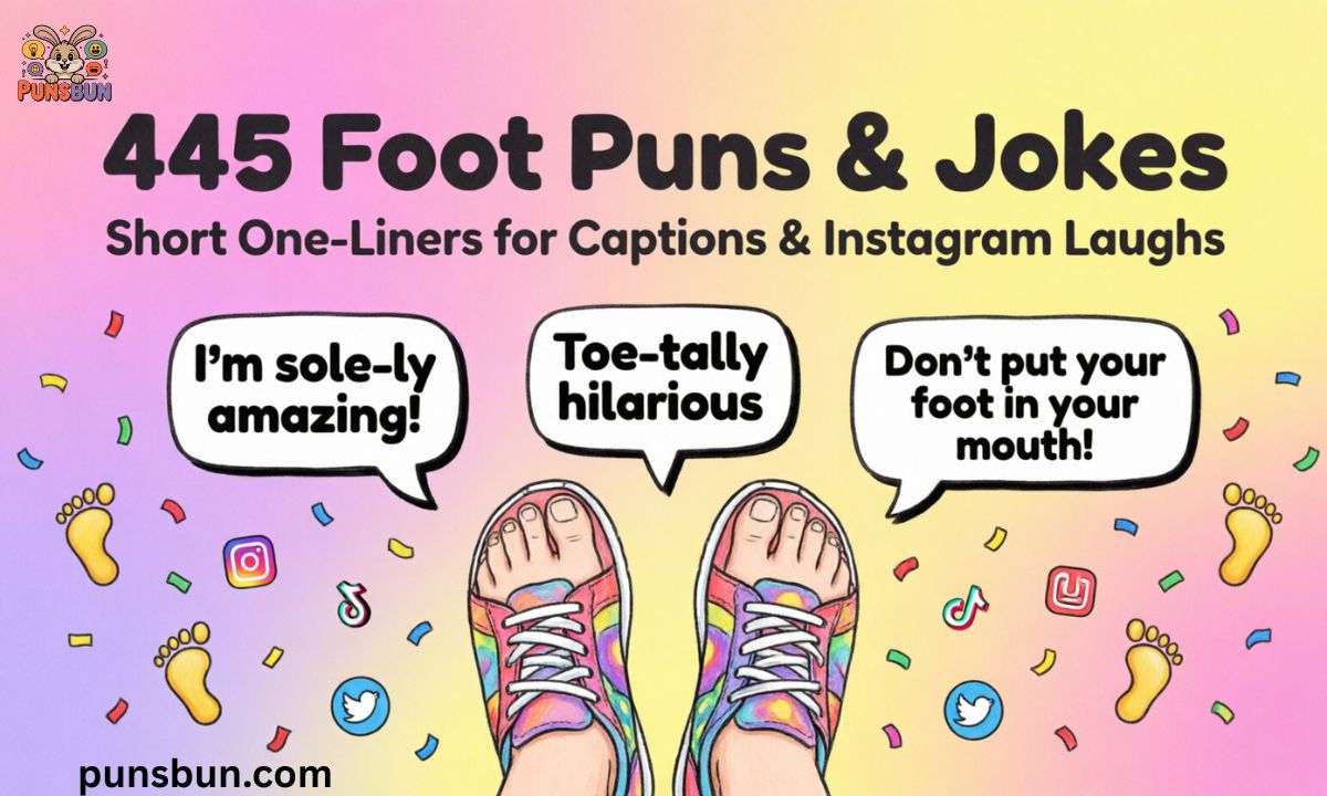 445 Foot Puns & Jokes: Short One-Liners for Captions & Instagram Laughs