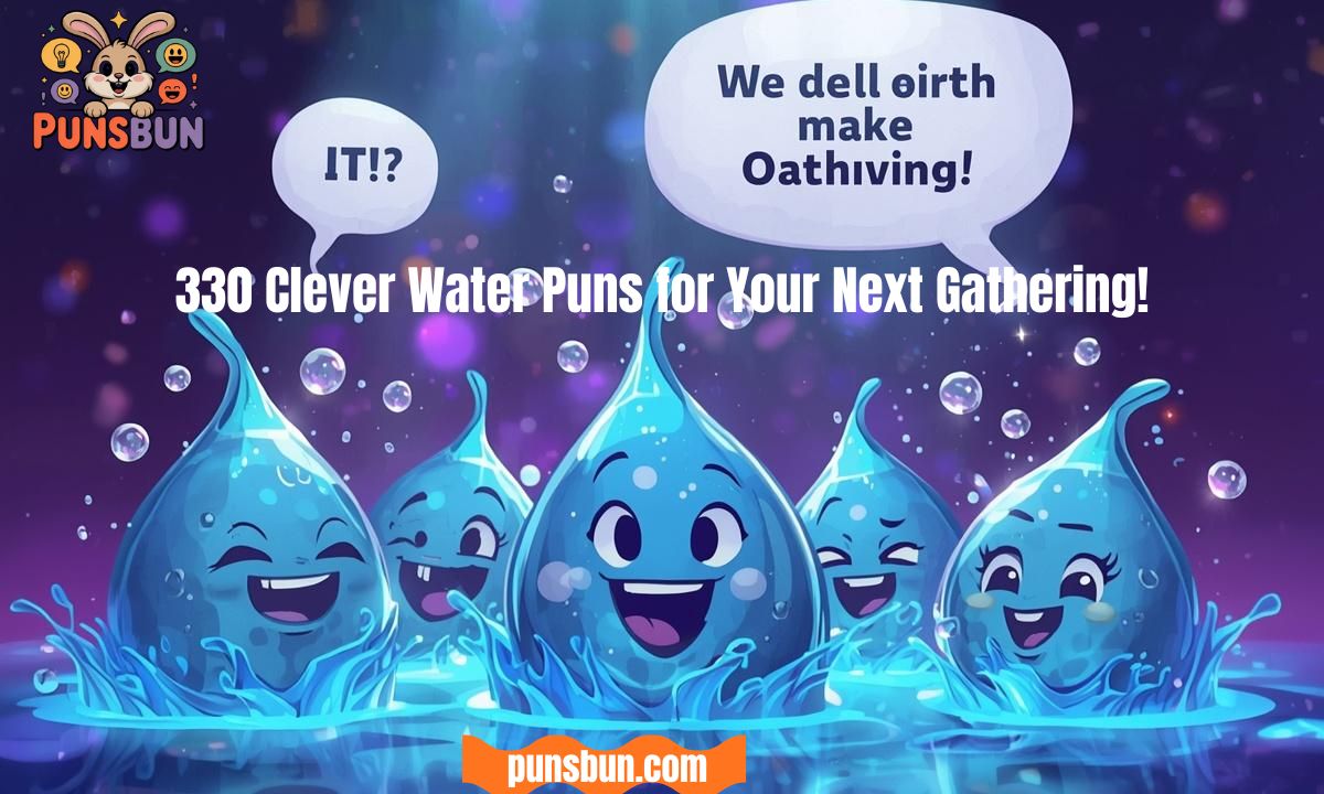 330 Clever Water Puns for Your Next Gathering!