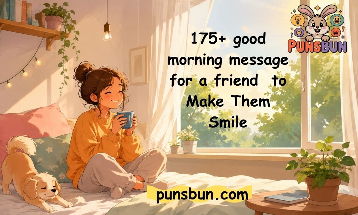 good morning message for a friend